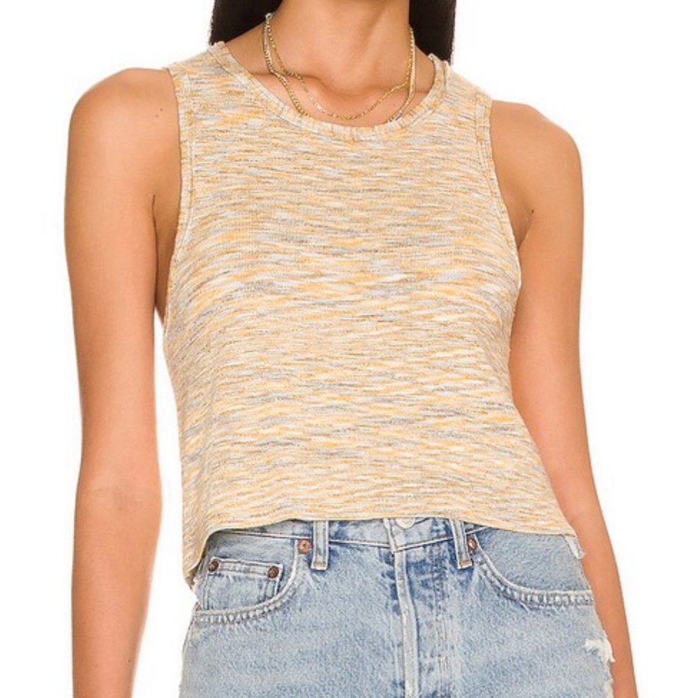 Free People Best of Us Sweater Tank in Warm Sky Combo XS